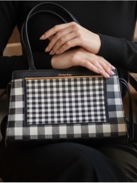 Calvin Klein Handbags - Calvin Klein Black and White Checkered Crossbody Bag